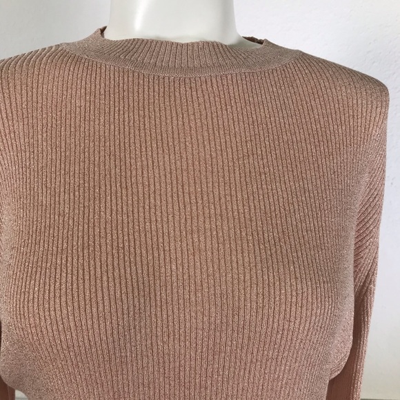 Halogen X Atlantic-Pacific Pink Metallic Sweater - Picture 2 of 8